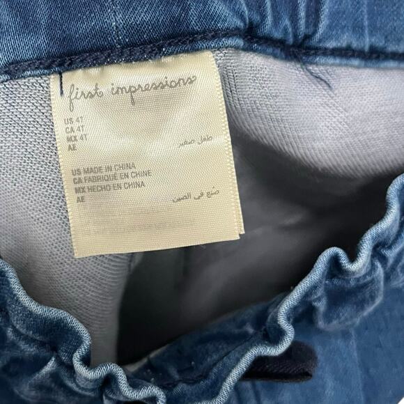 First Impressions | Casual Authentic Wash Drawstring Comfy Jeans Size 4T NWT $30 - Picture 4 of 7